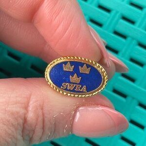 Gold and Blue Men's Accessory Pin